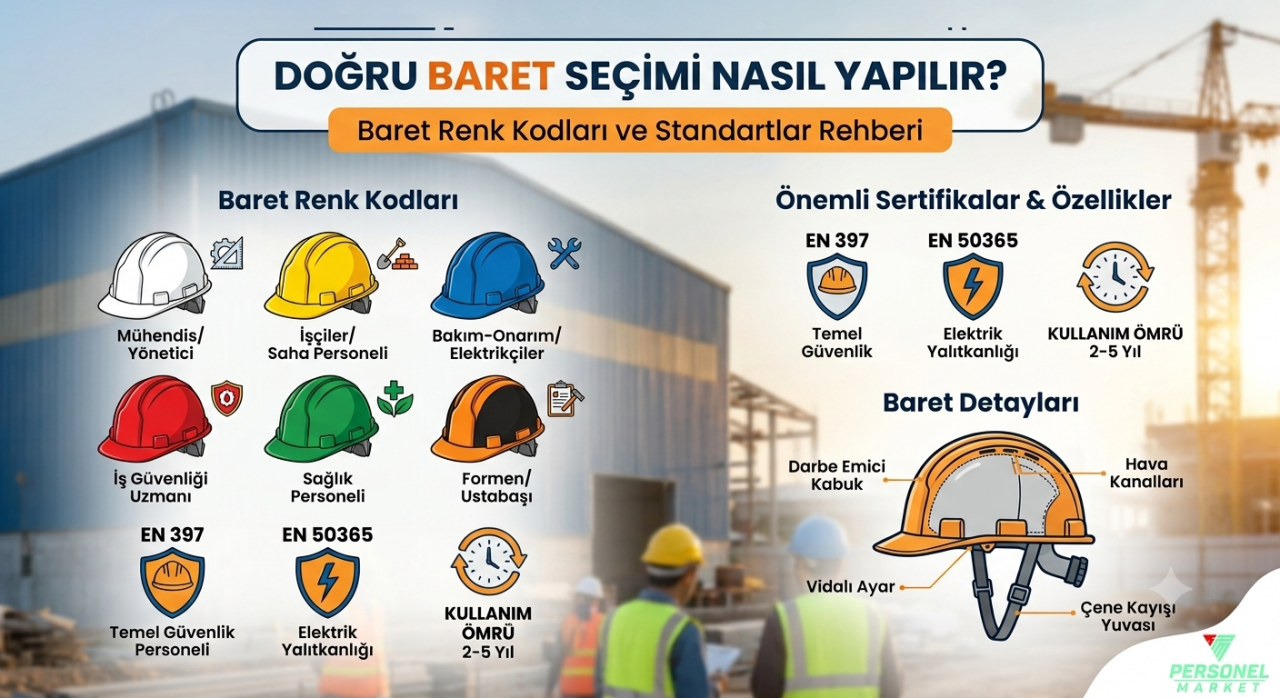 Doğru Baret Seçimi Nasıl Yapılır? Baret Renk Kodları ve Standartlar Rehberi