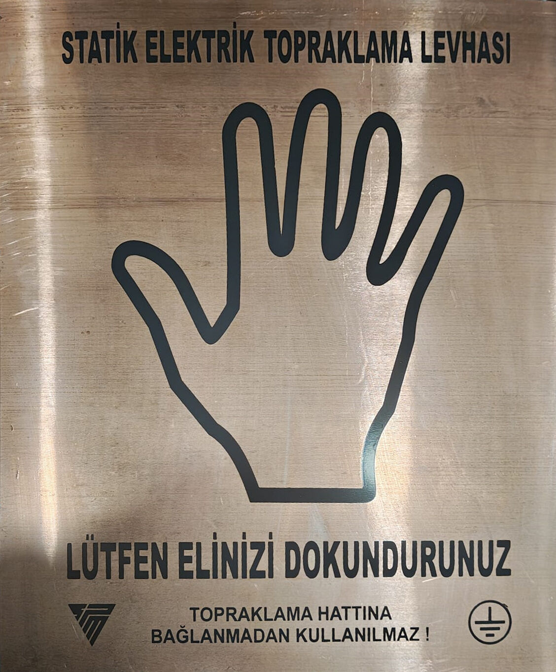 Saf Bakır Statik Elektrik Topraklama Levhası 25x30 cm 0.5 mm