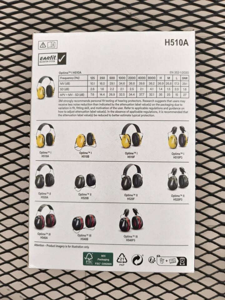 3M Peltor Optime 1 Kulak Üstü Kulaklık H510A SNR 27 dB