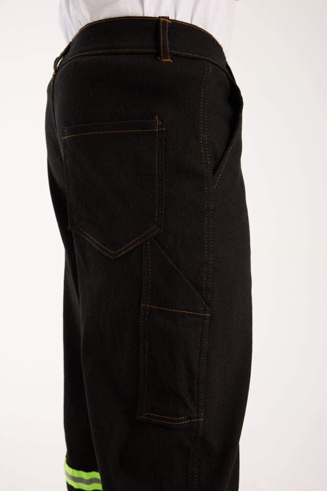 Likralı Kot Kaynakçı İş Pantolonu – Reflektörlü Esnek Denim Kaynak Pantolonu