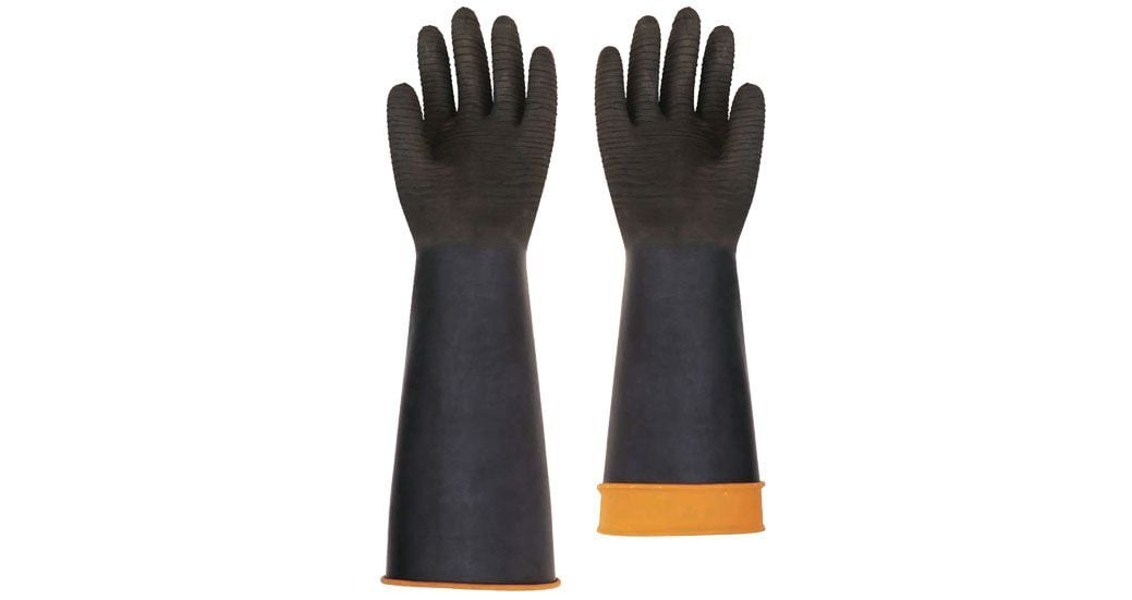 Starline H2-60 Ağır Hizmet Tipi Siyah Kauçuk / Lateks İş Eldiveni / Kumlama Eldiveni