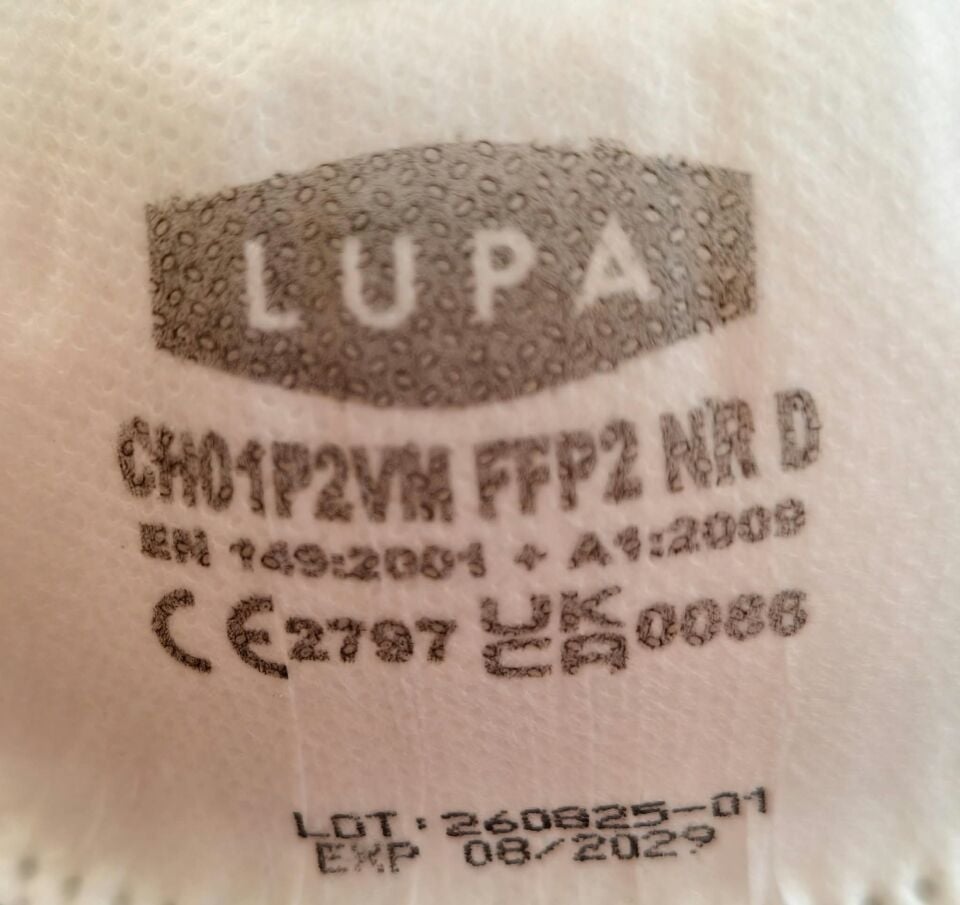 Lupa CH01P2VM FFP2 NR D Ventilli Konik Tipi Toz Maskesi (10'lu Paket)