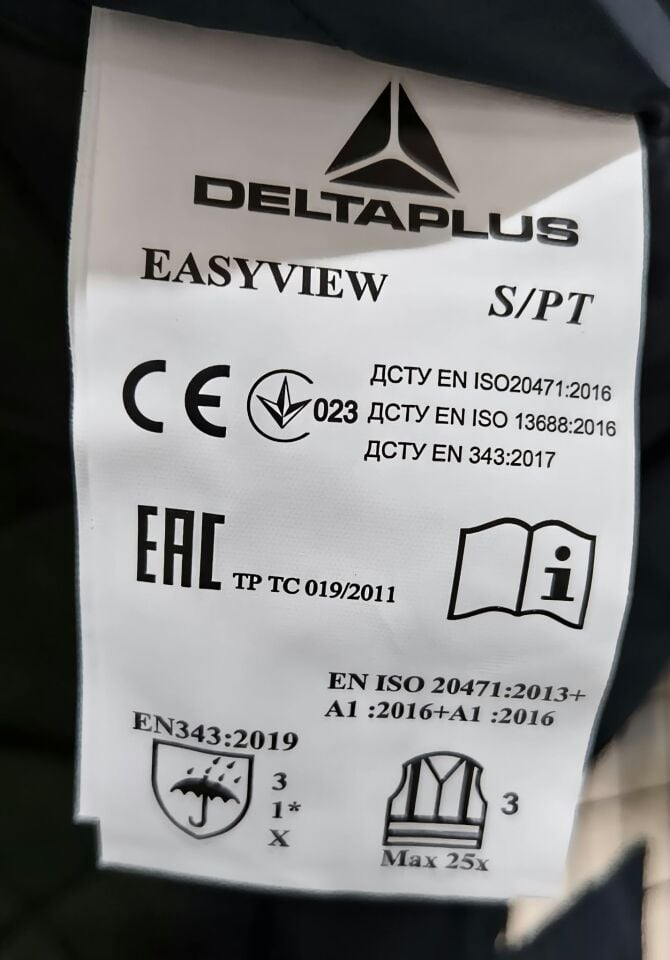 Delta Plus EASYVIEW Yüksek Görünürlüklü Su Geçirmez Sınıf 3 Parka Mont (Sarı / Lacivert)